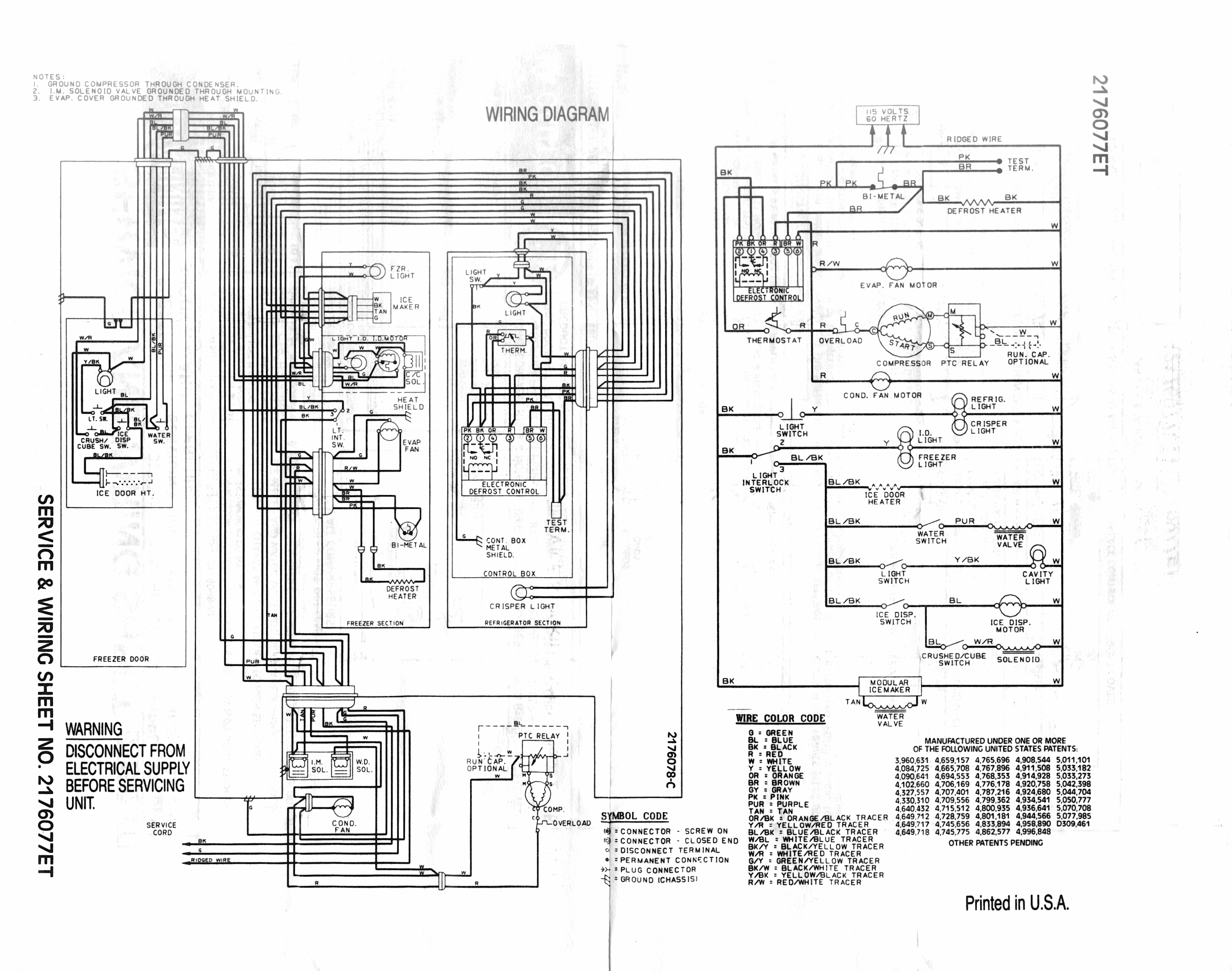 Kenmore Refrigerator Wiring Diagram